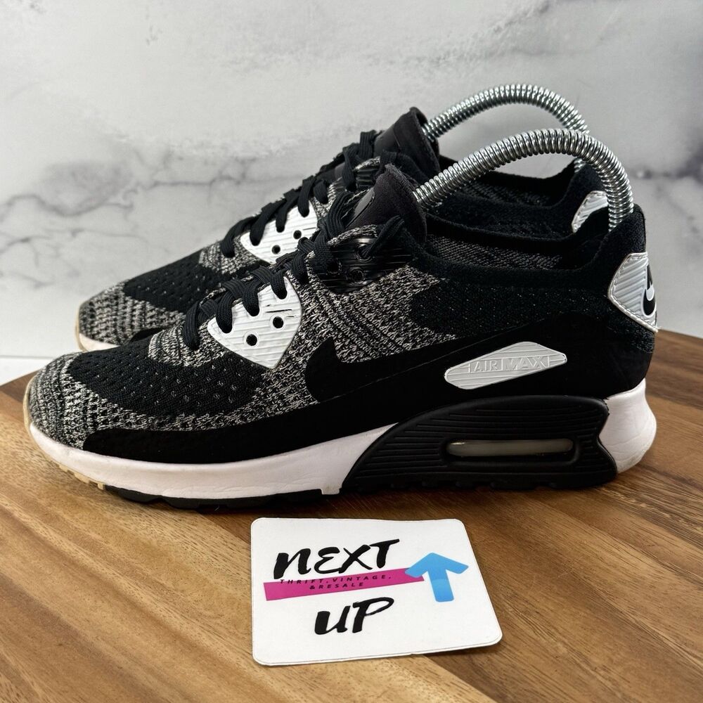 Women’s size 6.5-Nike Air Max 90 Ultra 2.0 Flyknit “Oreo” Athletic Sneakers
